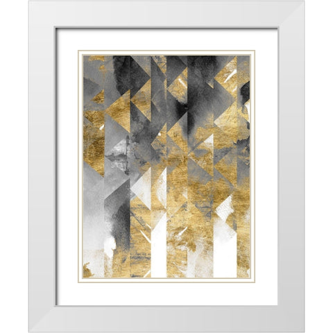 Gilt Reflections II White Modern Wood Framed Art Print with Double Matting by Zarris, Chariklia