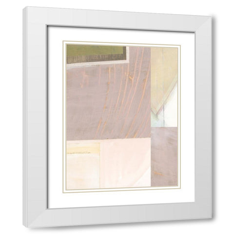 Pastel Bisects I White Modern Wood Framed Art Print with Double Matting by Bellissimo Art
