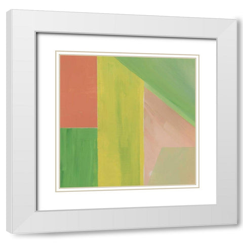 Pink Crop I White Modern Wood Framed Art Print with Double Matting by Bellissimo Art