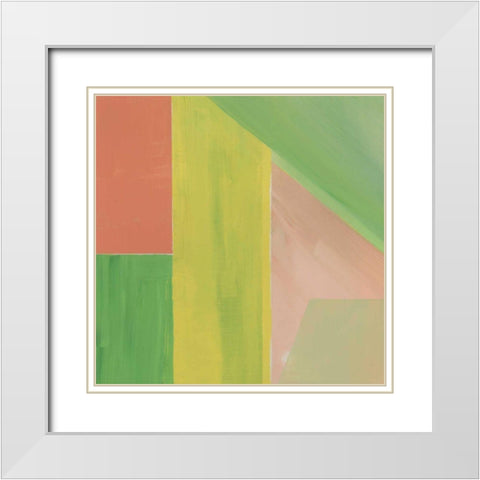 Pink Crop I White Modern Wood Framed Art Print with Double Matting by Bellissimo Art