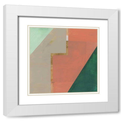 Pink Crop II White Modern Wood Framed Art Print with Double Matting by Bellissimo Art
