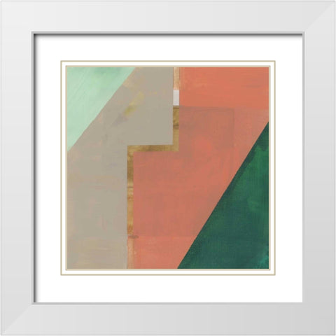 Pink Crop II White Modern Wood Framed Art Print with Double Matting by Bellissimo Art
