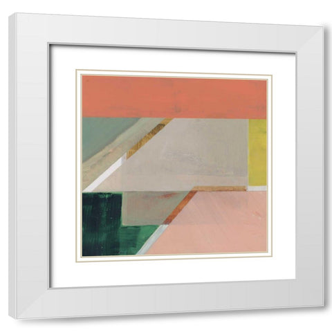 Pink Crop IV White Modern Wood Framed Art Print with Double Matting by Bellissimo Art