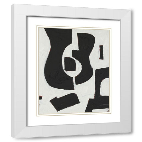 Six String II White Modern Wood Framed Art Print with Double Matting by Delamater, Rob