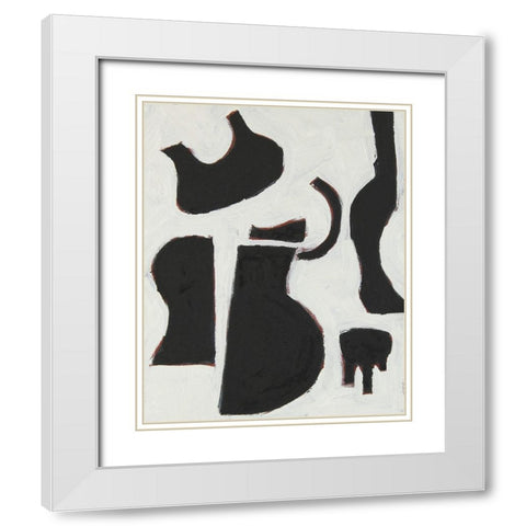 Six String III White Modern Wood Framed Art Print with Double Matting by Delamater, Rob