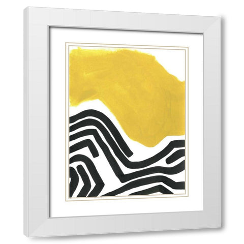 Color Block Maze I White Modern Wood Framed Art Print with Double Matting by Vess, June Erica