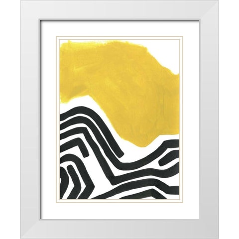 Color Block Maze I White Modern Wood Framed Art Print with Double Matting by Vess, June Erica
