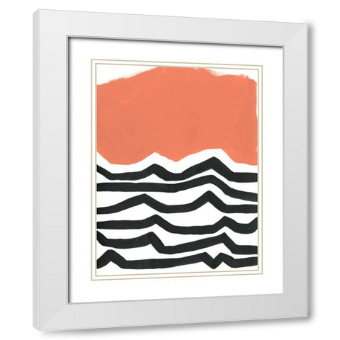 Color Block Maze VI White Modern Wood Framed Art Print with Double Matting by Vess, June Erica