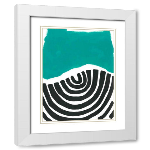 Color Block Maze VII White Modern Wood Framed Art Print with Double Matting by Vess, June Erica
