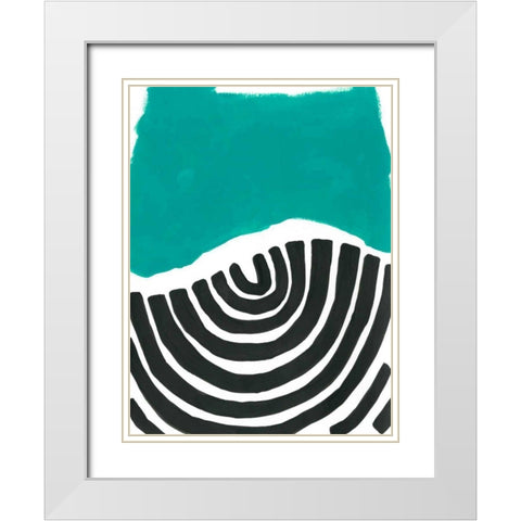 Color Block Maze VII White Modern Wood Framed Art Print with Double Matting by Vess, June Erica