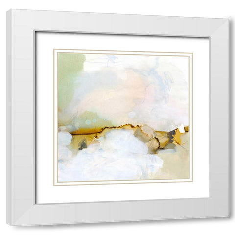 Brume I White Modern Wood Framed Art Print with Double Matting by Borges, Victoria