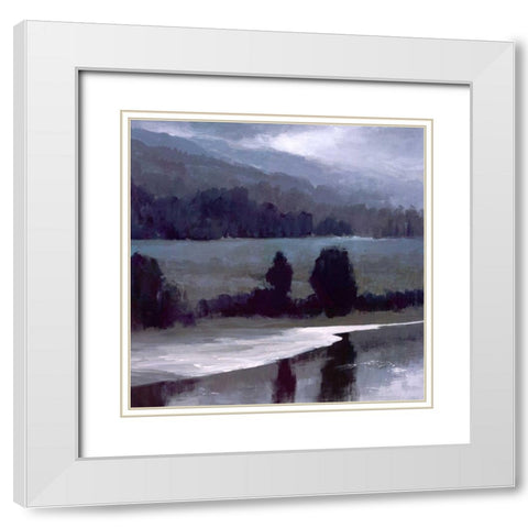 Shimmering Light White Modern Wood Framed Art Print with Double Matting by Finch, Sheila