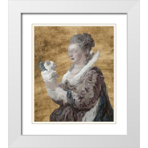 Masked Master I White Modern Wood Framed Art Print with Double Matting by Studio W