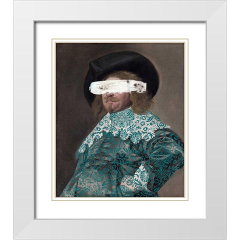 Masked Master II White Modern Wood Framed Art Print with Double Matting by Studio W