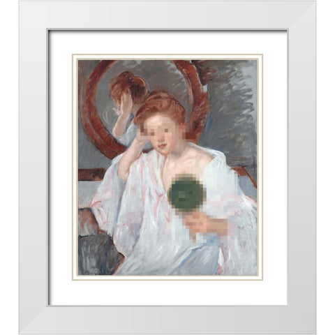 Masked Master III White Modern Wood Framed Art Print with Double Matting by Studio W