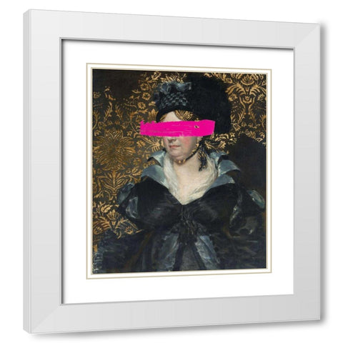 Masked Master IV White Modern Wood Framed Art Print with Double Matting by Studio W