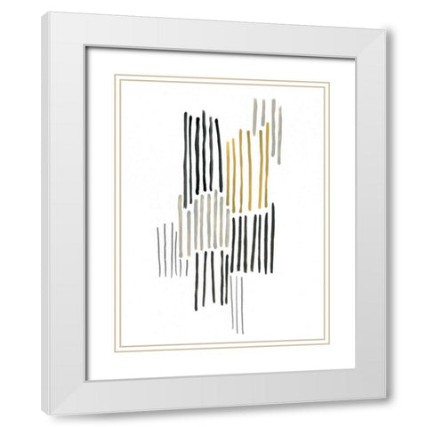 Ley Lines II White Modern Wood Framed Art Print with Double Matting by Vess, June Erica
