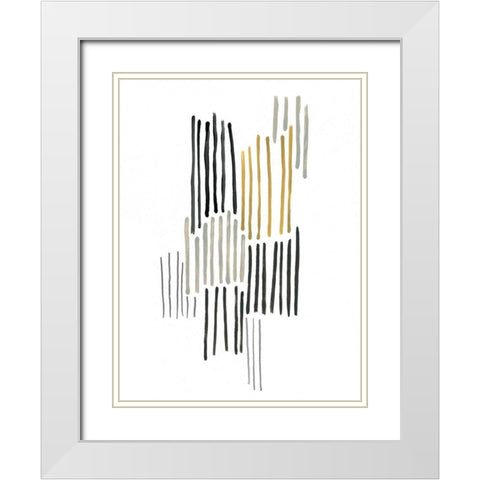 Ley Lines II White Modern Wood Framed Art Print with Double Matting by Vess, June Erica