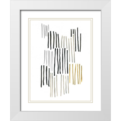 Ley Lines III White Modern Wood Framed Art Print with Double Matting by Vess, June Erica
