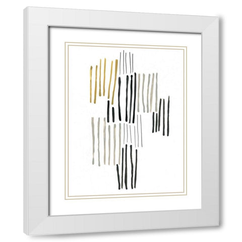 Ley Lines IV White Modern Wood Framed Art Print with Double Matting by Vess, June Erica