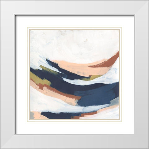 Sine Wave Clouds I White Modern Wood Framed Art Print with Double Matting by Vess, June Erica