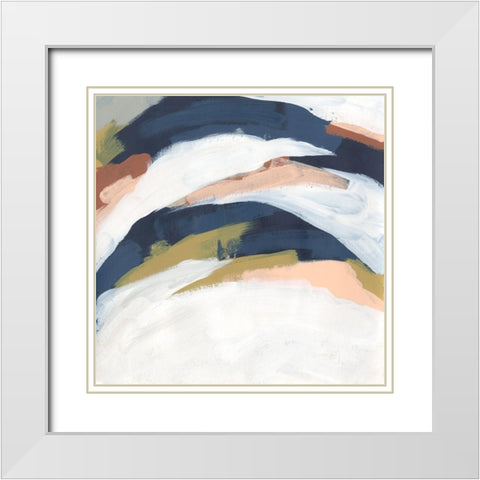 Sine Wave Clouds II White Modern Wood Framed Art Print with Double Matting by Vess, June Erica
