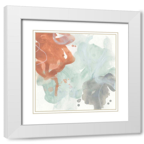 Clay Mist I White Modern Wood Framed Art Print with Double Matting by Vess, June Erica