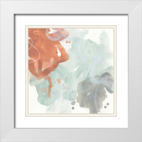 Clay Mist I White Modern Wood Framed Art Print with Double Matting by Vess, June Erica