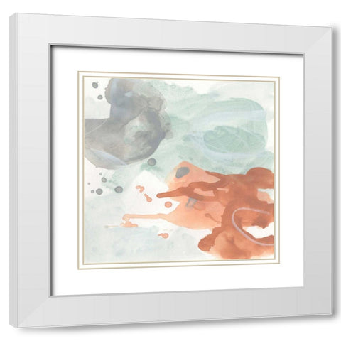 Clay Mist II White Modern Wood Framed Art Print with Double Matting by Vess, June Erica
