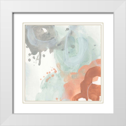 Clay Mist III White Modern Wood Framed Art Print with Double Matting by Vess, June Erica