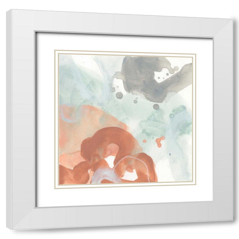 Clay Mist IV White Modern Wood Framed Art Print with Double Matting by Vess, June Erica