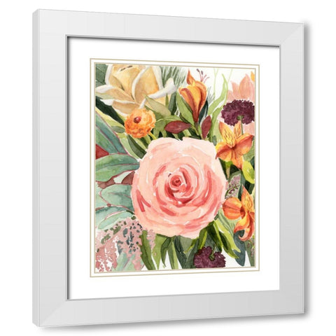 West Flora I White Modern Wood Framed Art Print with Double Matting by Popp, Grace