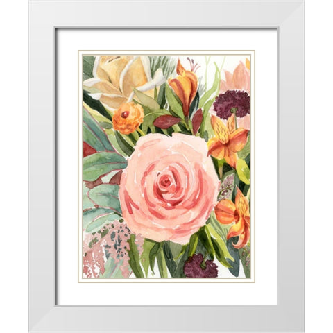 West Flora I White Modern Wood Framed Art Print with Double Matting by Popp, Grace