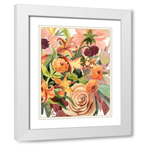 West Flora II White Modern Wood Framed Art Print with Double Matting by Popp, Grace