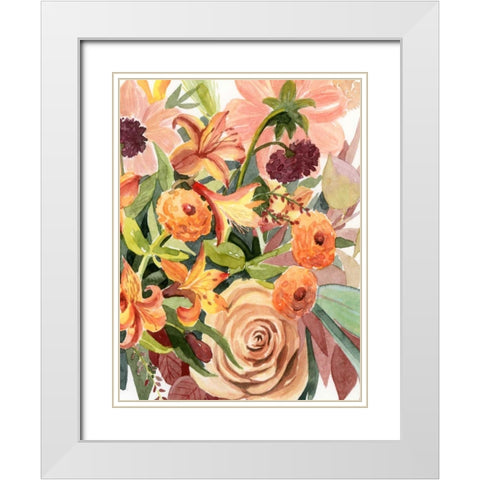 West Flora II White Modern Wood Framed Art Print with Double Matting by Popp, Grace