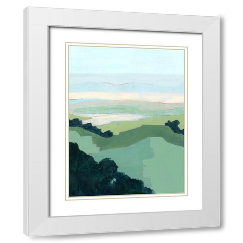 Halcyon Overlook I White Modern Wood Framed Art Print with Double Matting by Popp, Grace