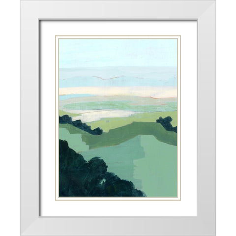 Halcyon Overlook I White Modern Wood Framed Art Print with Double Matting by Popp, Grace