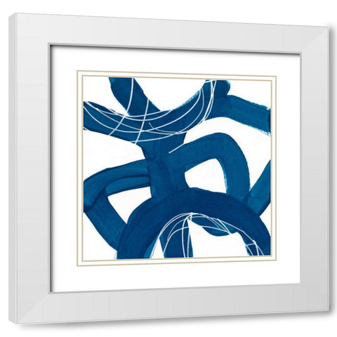Spool V White Modern Wood Framed Art Print with Double Matting by Vess, June Erica
