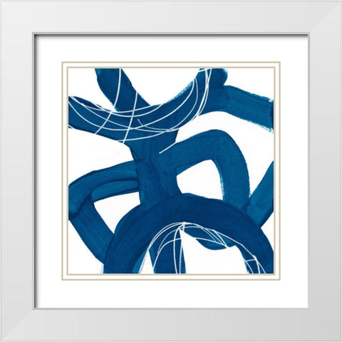 Spool V White Modern Wood Framed Art Print with Double Matting by Vess, June Erica