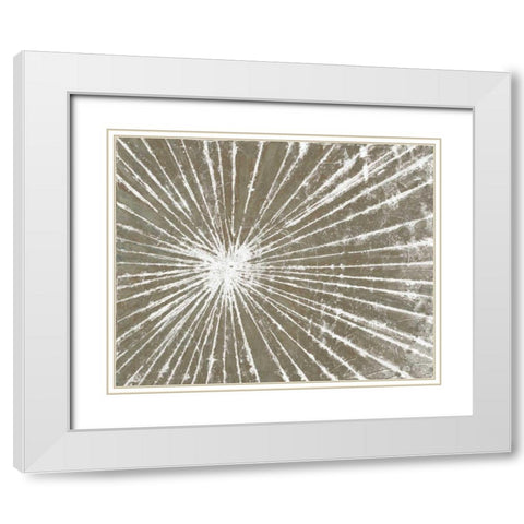 White Burst I White Modern Wood Framed Art Print with Double Matting by Studio W