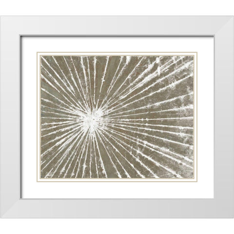 White Burst I White Modern Wood Framed Art Print with Double Matting by Studio W