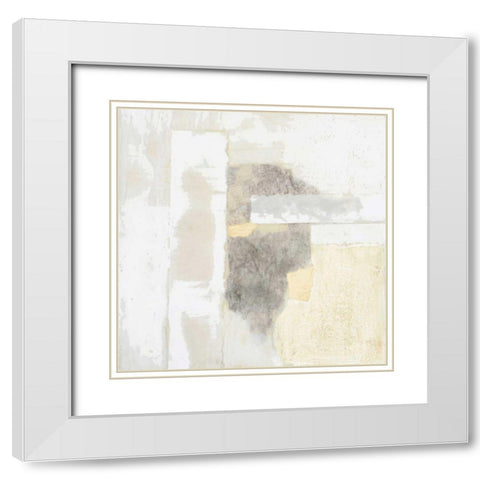 Neutral Gold I White Modern Wood Framed Art Print with Double Matting by Goldberger, Jennifer
