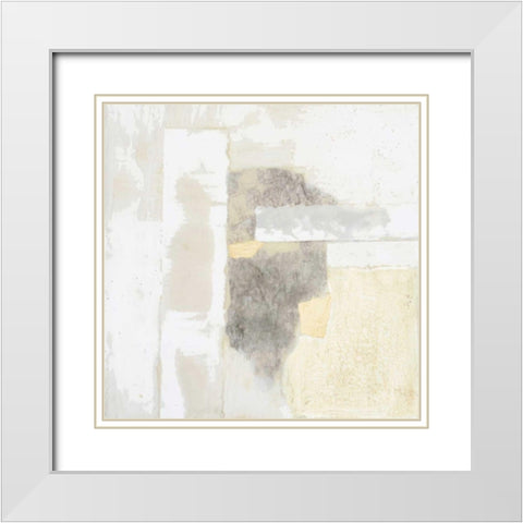Neutral Gold I White Modern Wood Framed Art Print with Double Matting by Goldberger, Jennifer