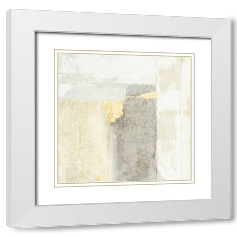 Neutral Gold II White Modern Wood Framed Art Print with Double Matting by Goldberger, Jennifer