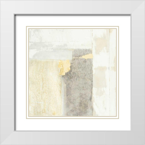 Neutral Gold II White Modern Wood Framed Art Print with Double Matting by Goldberger, Jennifer