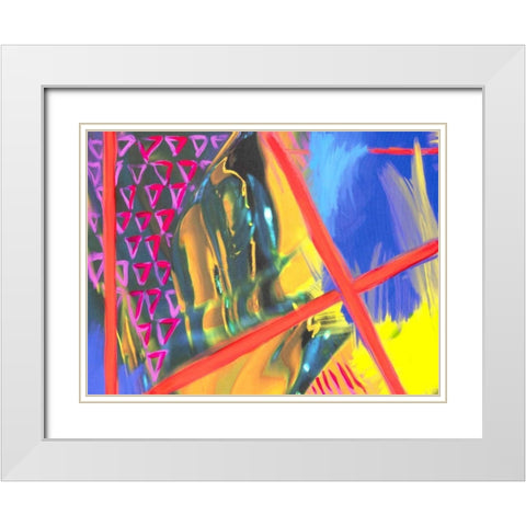 Color Crush II White Modern Wood Framed Art Print with Double Matting by Stramel, Renee W.