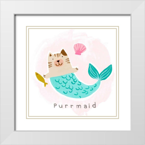 Fantastic Besties I White Modern Wood Framed Art Print with Double Matting by Vess, June Erica