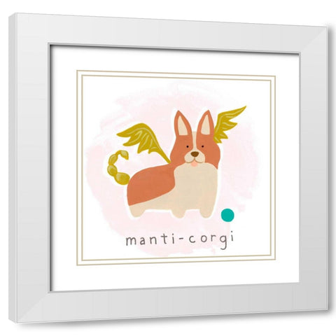 Fantastic Besties IV White Modern Wood Framed Art Print with Double Matting by Vess, June Erica