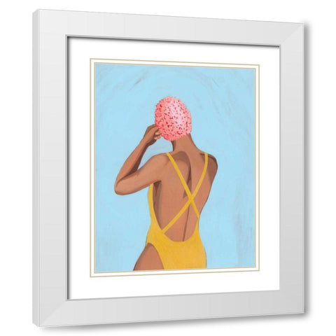 Swim Meet II White Modern Wood Framed Art Print with Double Matting by Popp, Grace