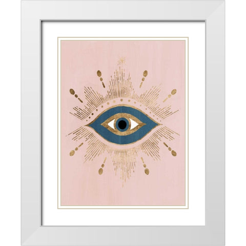 Seeing Eye I White Modern Wood Framed Art Print with Double Matting by Popp, Grace